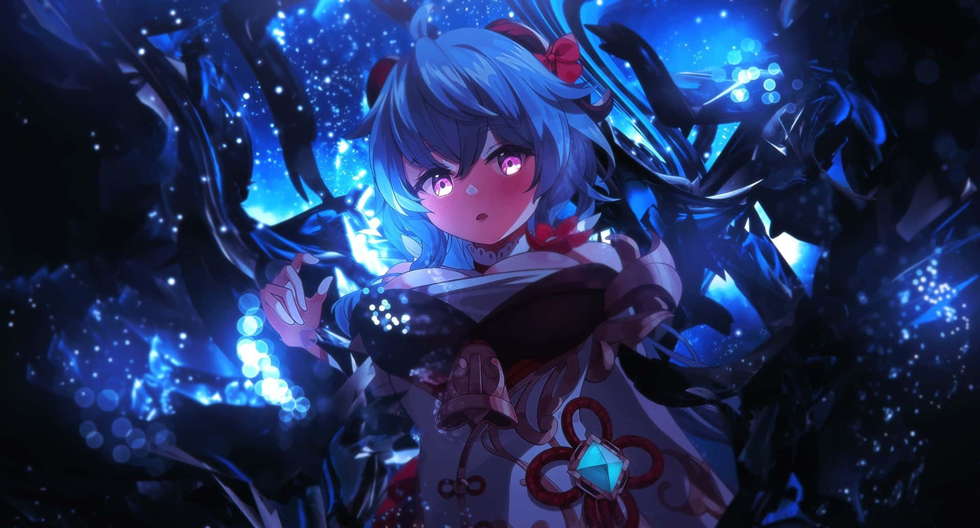 Genshin Impact, Ganyu, blue-haired, HD Desktop Wallpaper