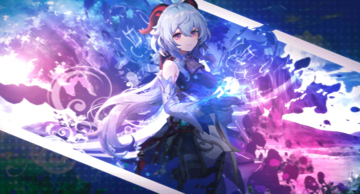 Genshin Impact, Ganyu, silver-haired, SD Desktop Wallpaper