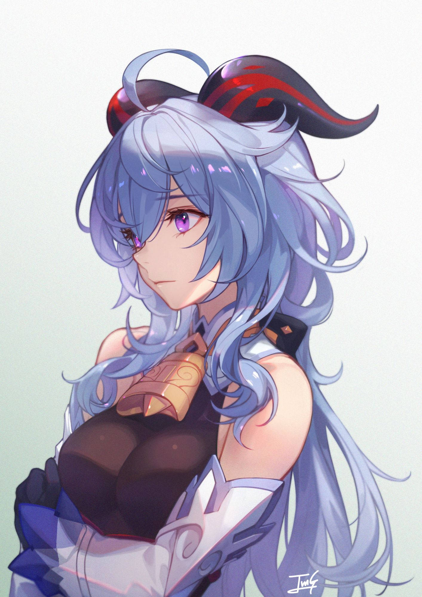 Genshin Impact, Ganyu, blue hair, Full HD Phone Wallpaper