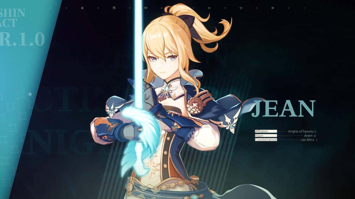 Jean, Genshin Impact, blonde anime knight, SD Desktop Wallpaper