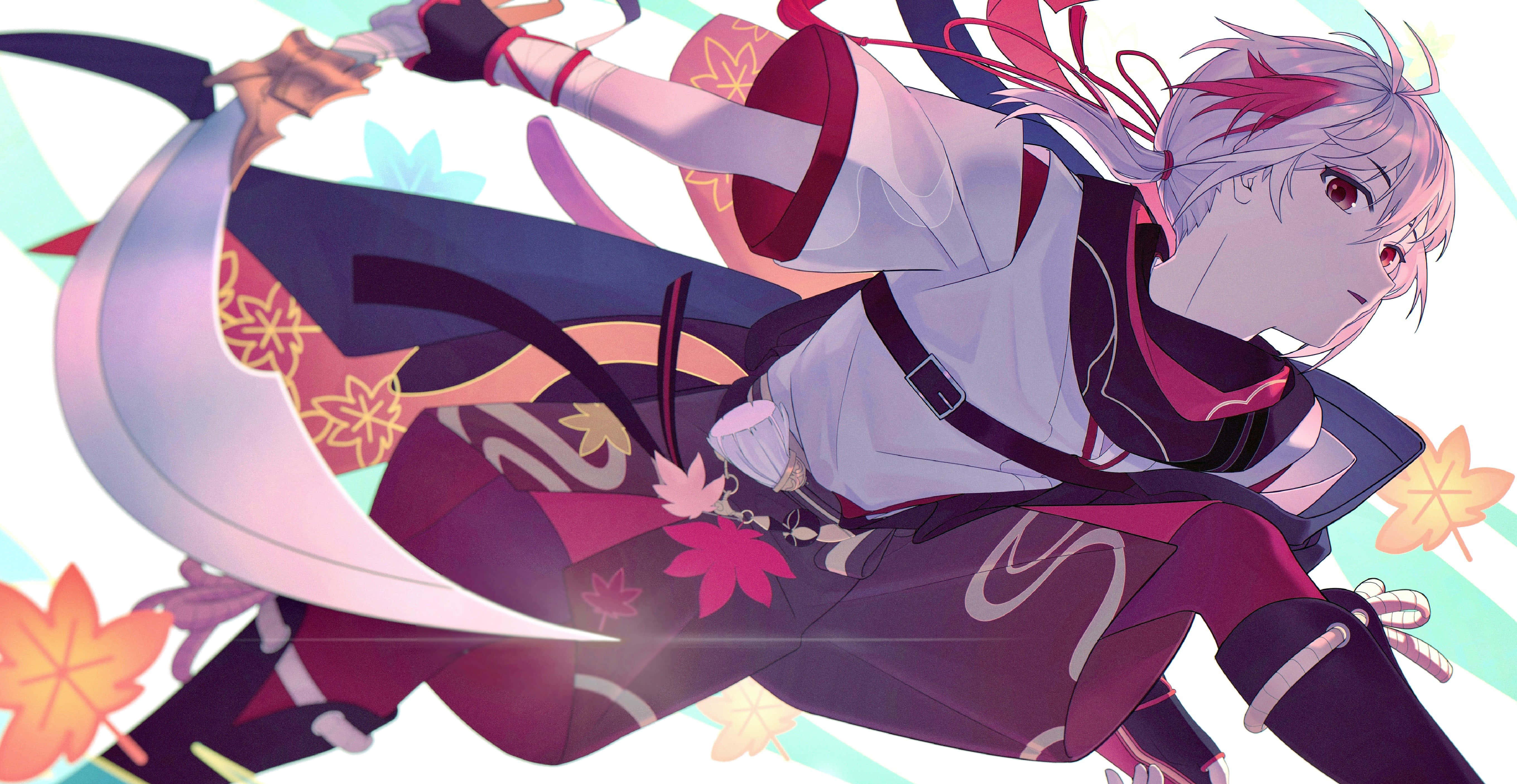 Genshin Impact, Kazuha, silver hair, 5K Desktop Wallpaper