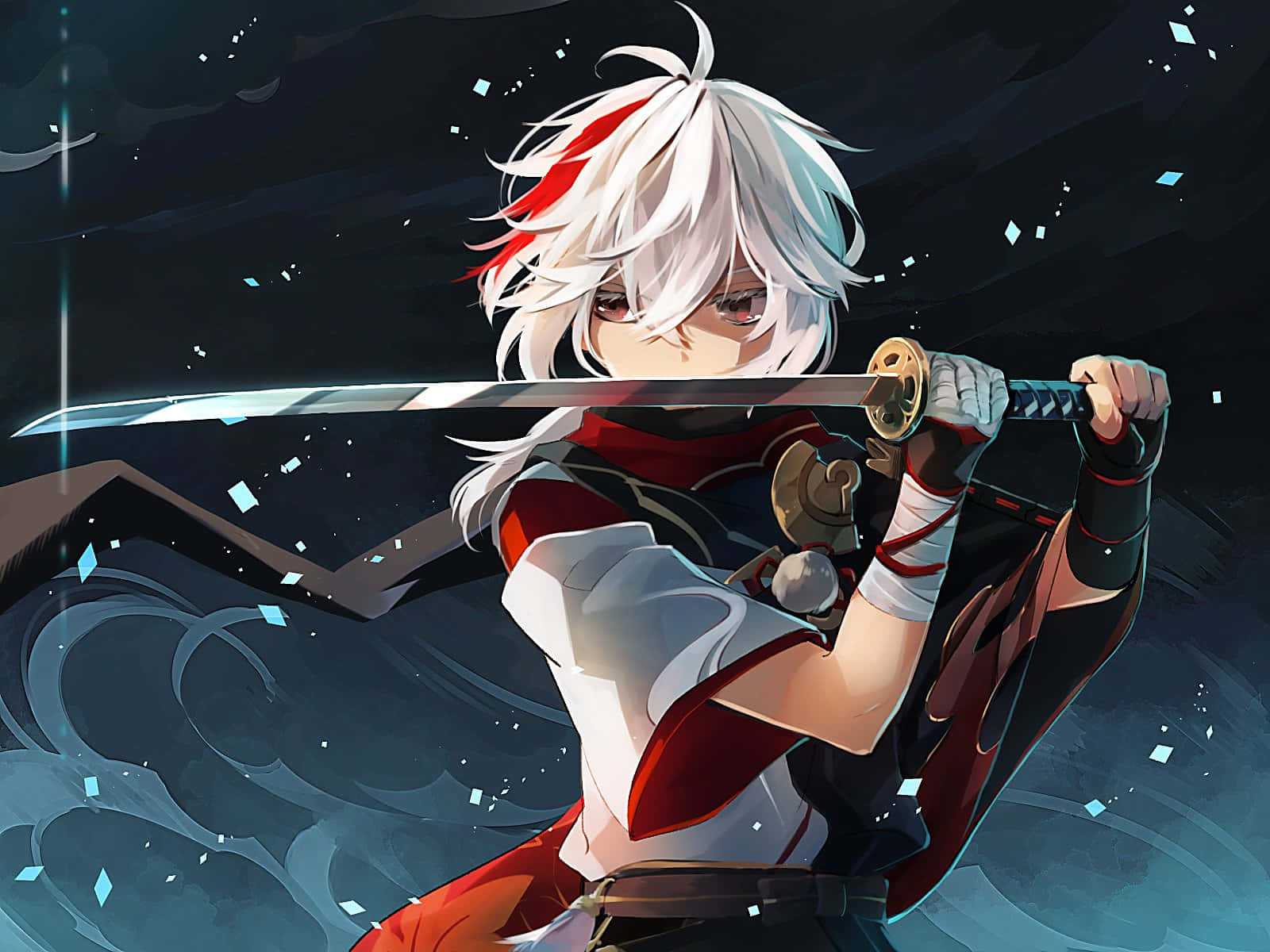 Kazuha, Genshin Impact, katana, HD Desktop Wallpaper