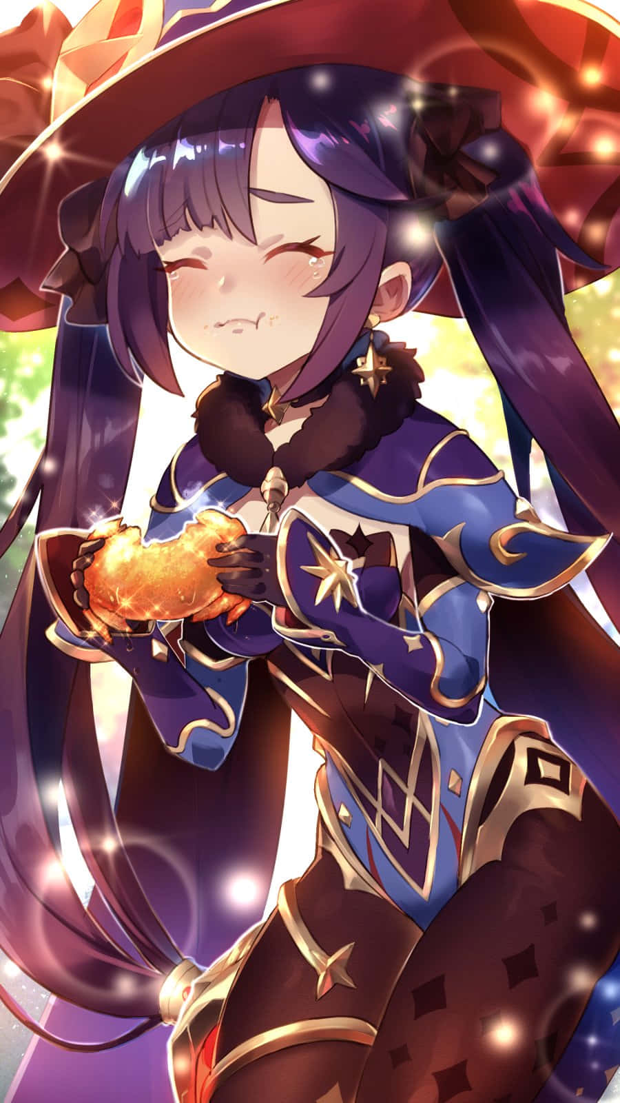 Mona, Genshin Impact, purple hair, HD Phone Wallpaper
