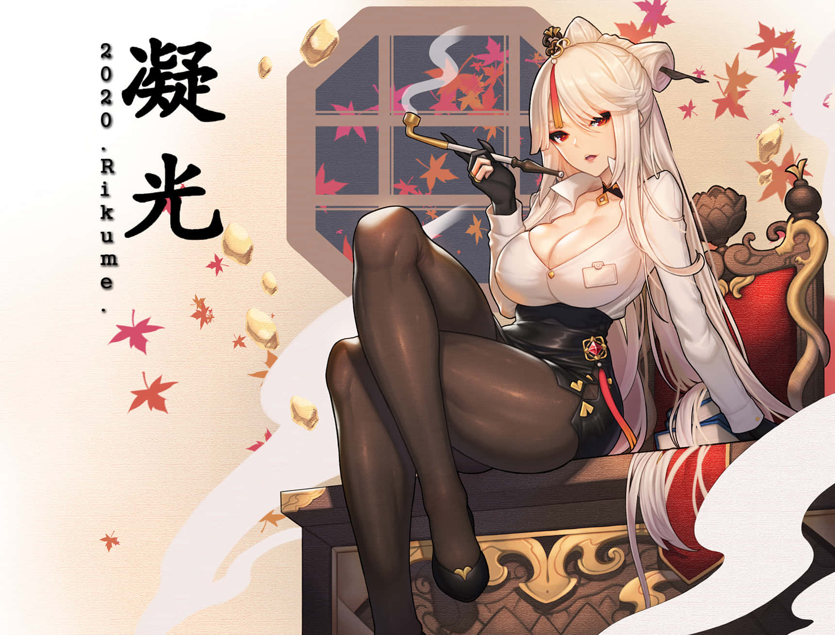 Ningguang, Genshin Impact, cat ears, HD Desktop Wallpaper