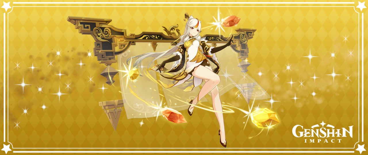 Genshin Impact, Ningguang, white hair, HD Desktop Wallpaper