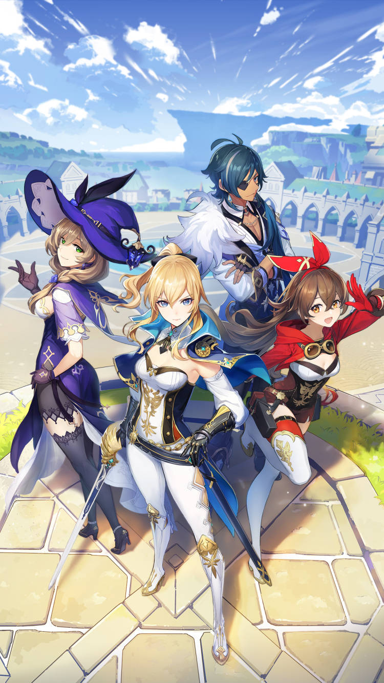 Genshin Impact, main characters, anime characters, HD Phone Wallpaper