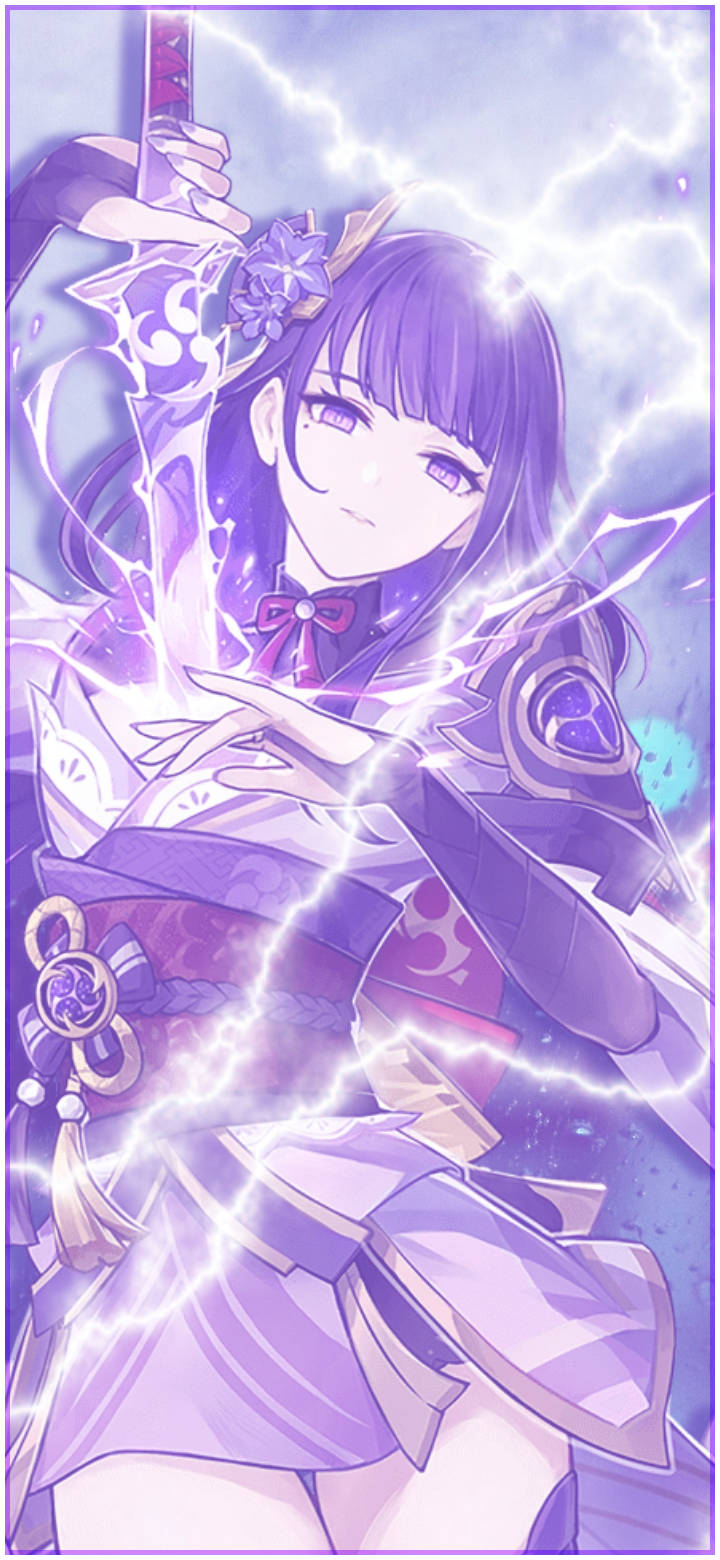 Genshin Impact, Raiden Shogun, purple-haired, HD Phone Wallpaper