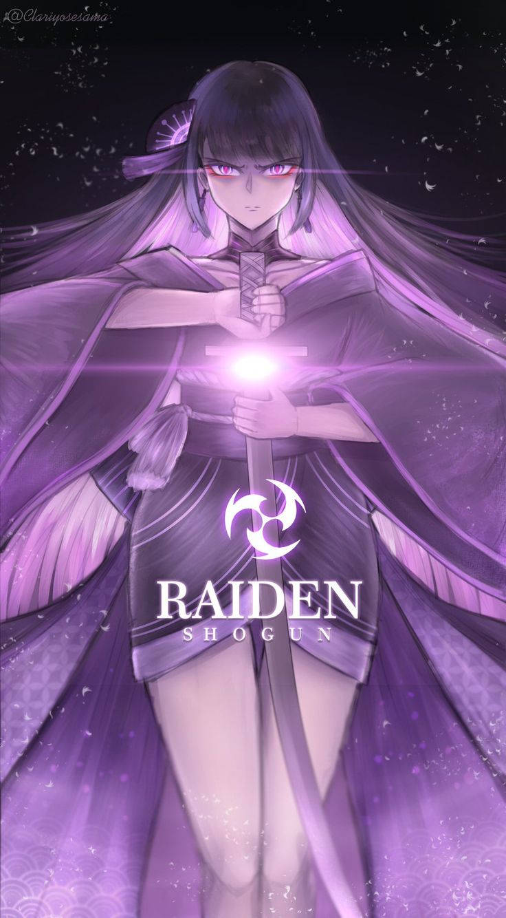 Genshin Impact, Raiden Shogun, purple-haired, HD Phone Wallpaper