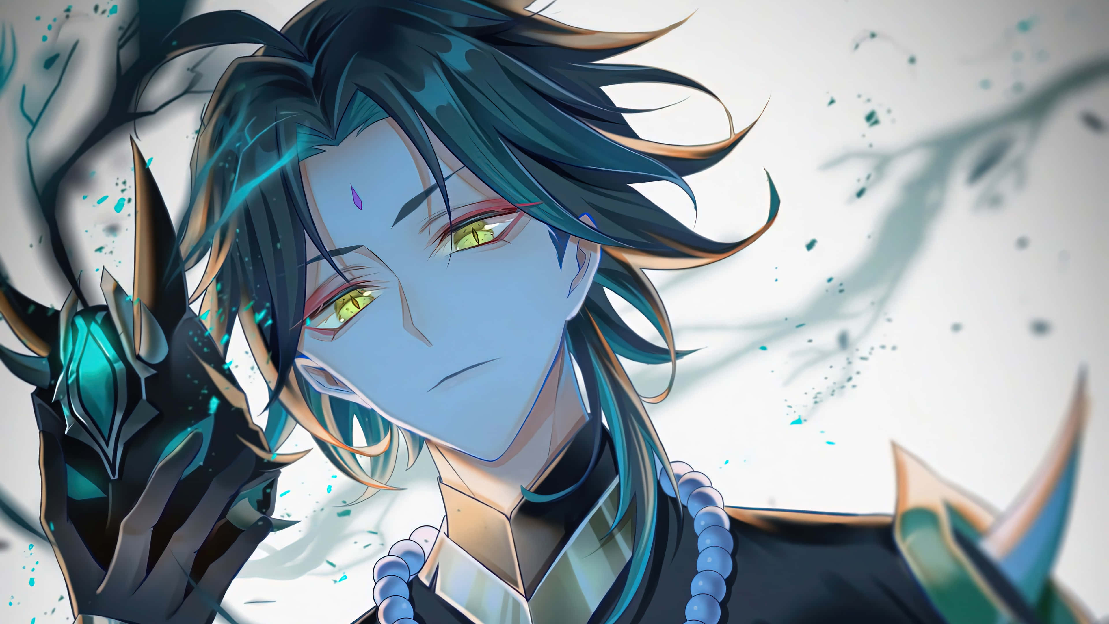 Genshin Impact, Xiao, teal hair, 4K Desktop Wallpaper