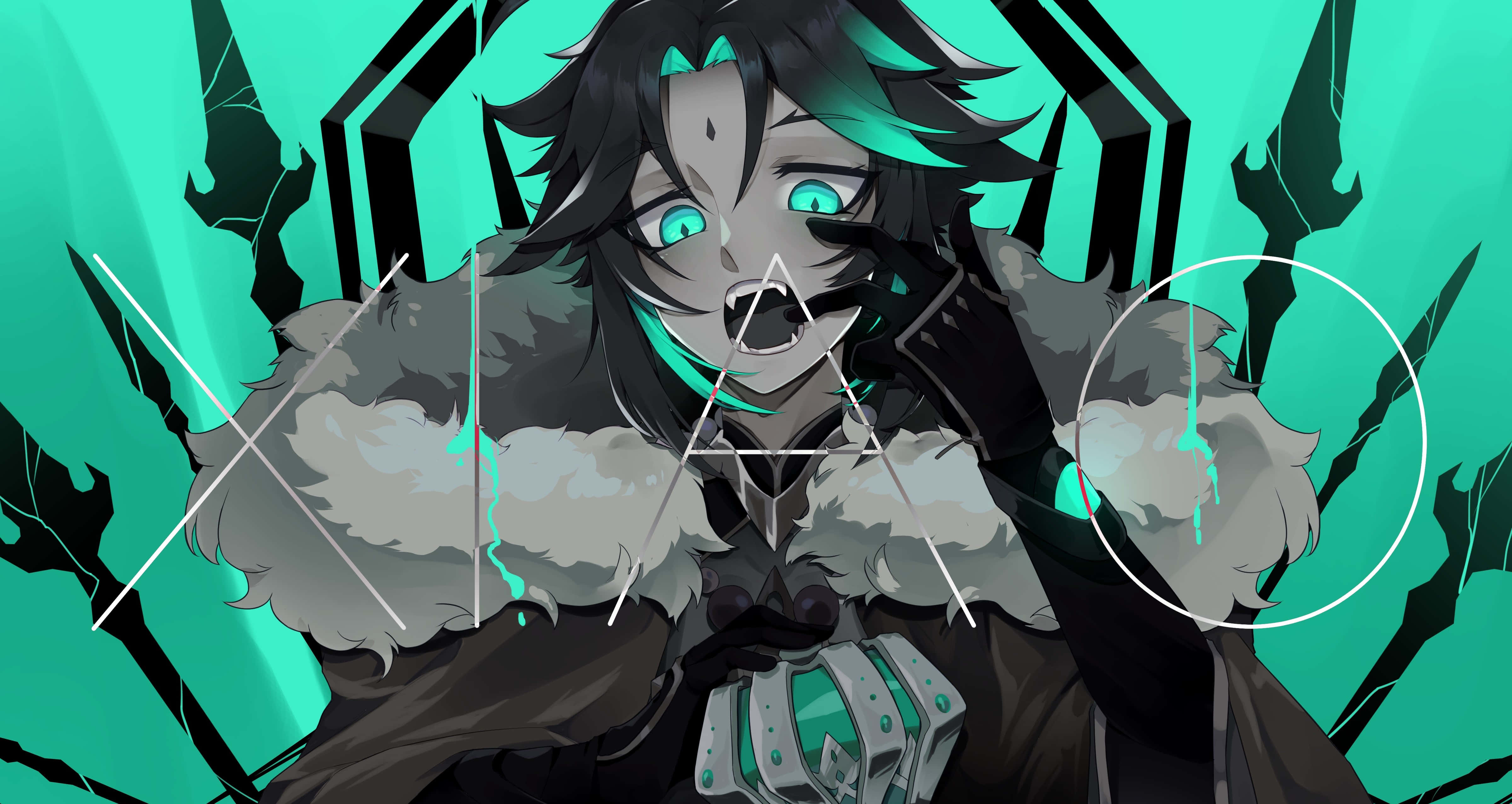 Genshin Impact, Xiao, teal eyes, 4K Desktop Wallpaper