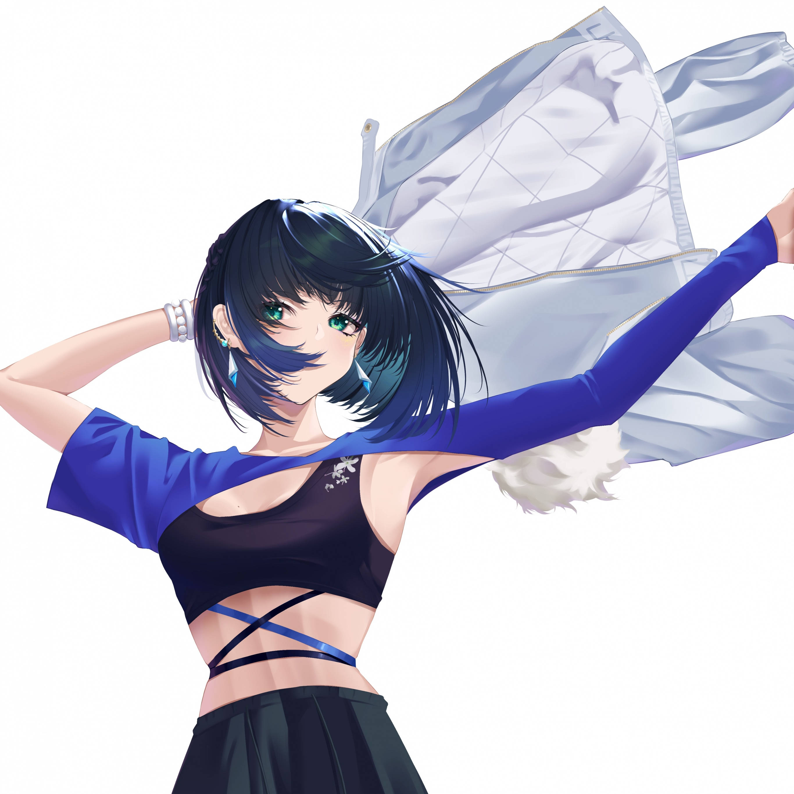 Genshin Impact, Yelan, dark hair, 2K Desktop Wallpaper