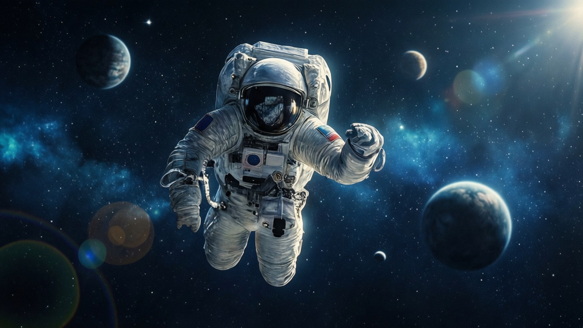 astronaut, Genthru Space, space, Full HD Desktop Wallpaper