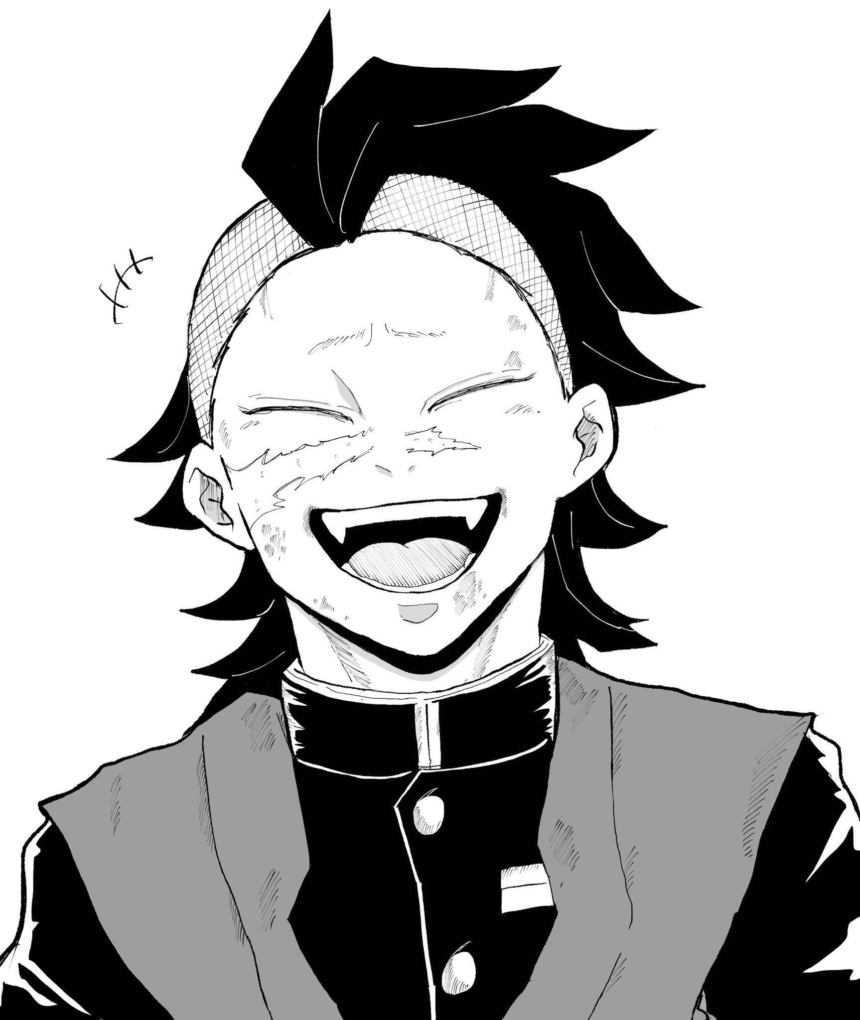Genya, black and white, anime character, Full HD Phone Wallpaper