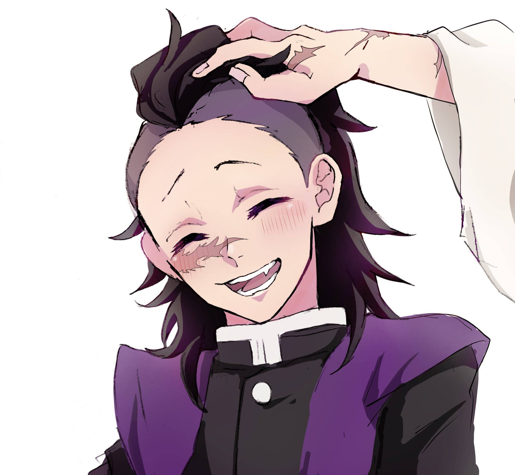Genya, cheerful face, dark hair, Full HD Desktop Wallpaper