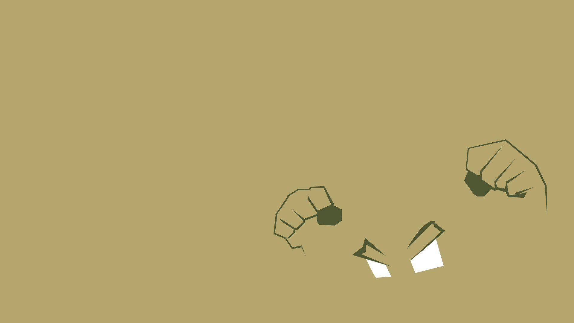 Geodude, minimalist fists, plain beige wall, Full HD Desktop Wallpaper