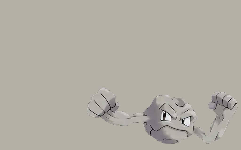 Geodude, gray, angry eyes, SD Desktop Wallpaper