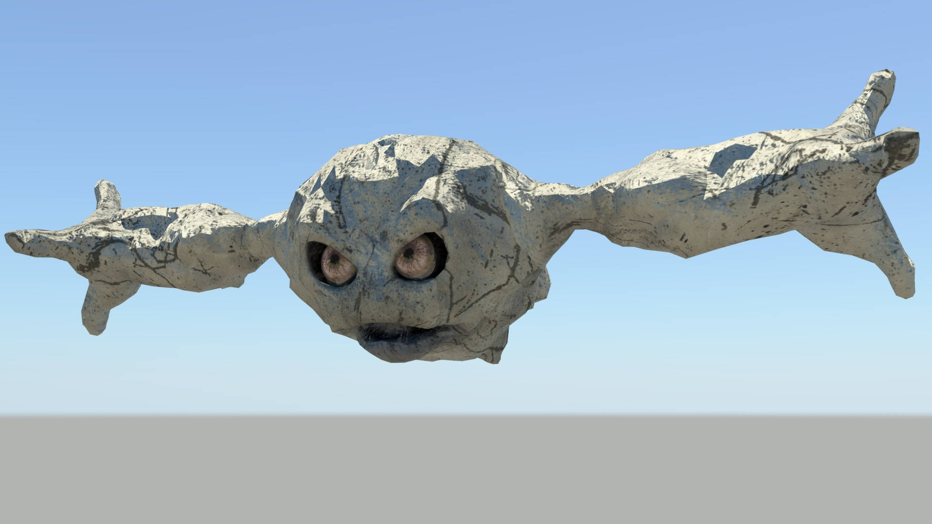Geodude, rock-type, cracked stone-like creature, Full HD Desktop Wallpaper
