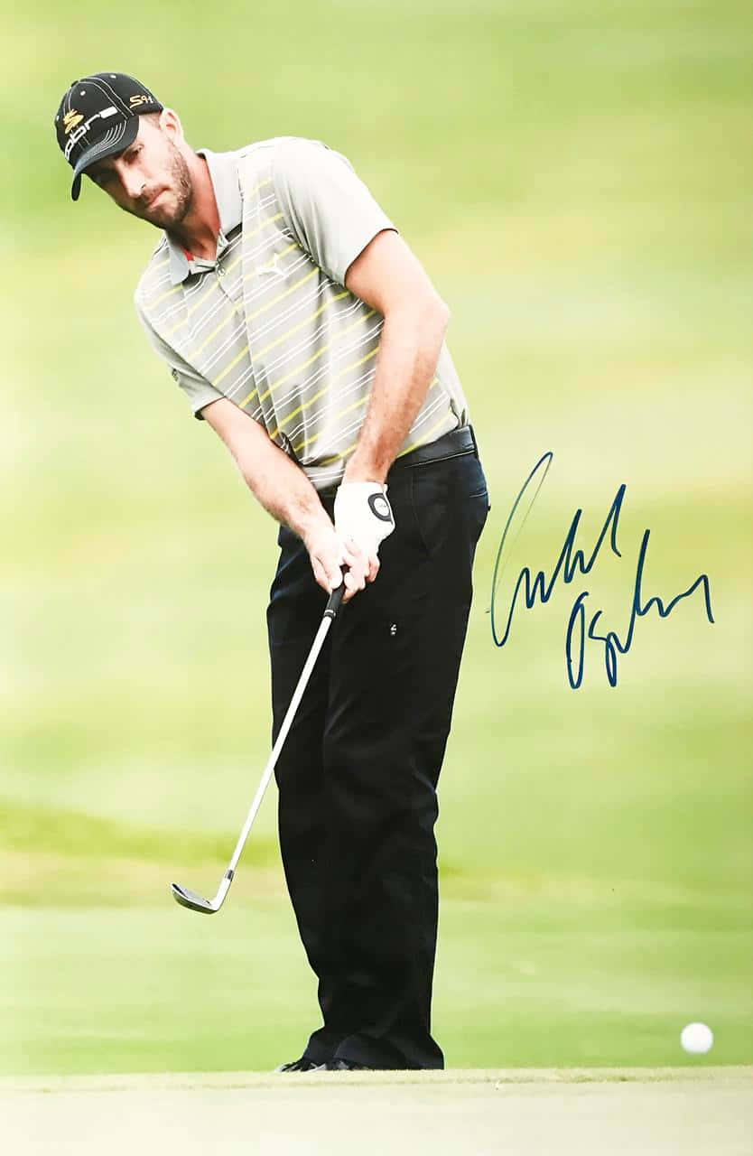 Geoff Ogilvy, putting, striped shirt, HD Phone Wallpaper