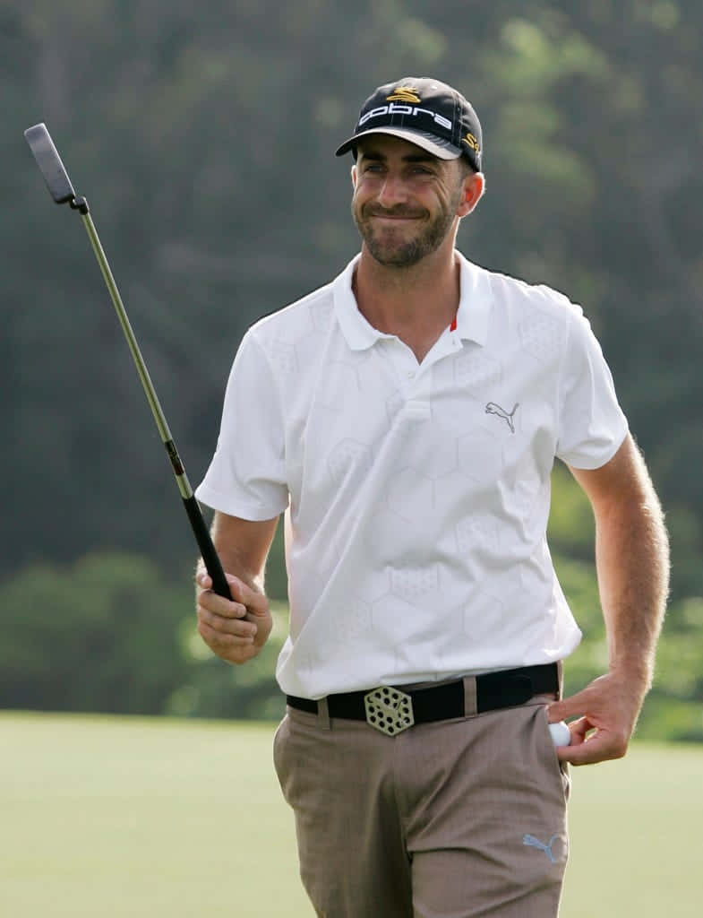 Geoff Ogilvy, white polo, cap, SD Phone Wallpaper