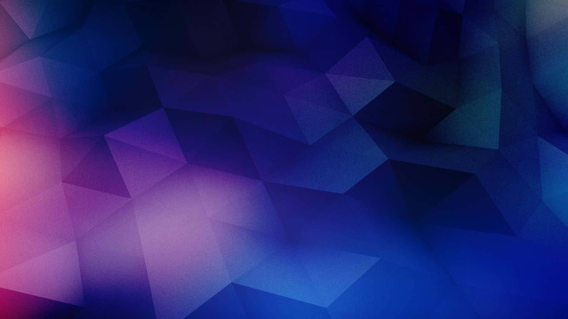 geometric desktop, gradient blue purple and pink, triangular facets, Full HD Desktop Wallpaper