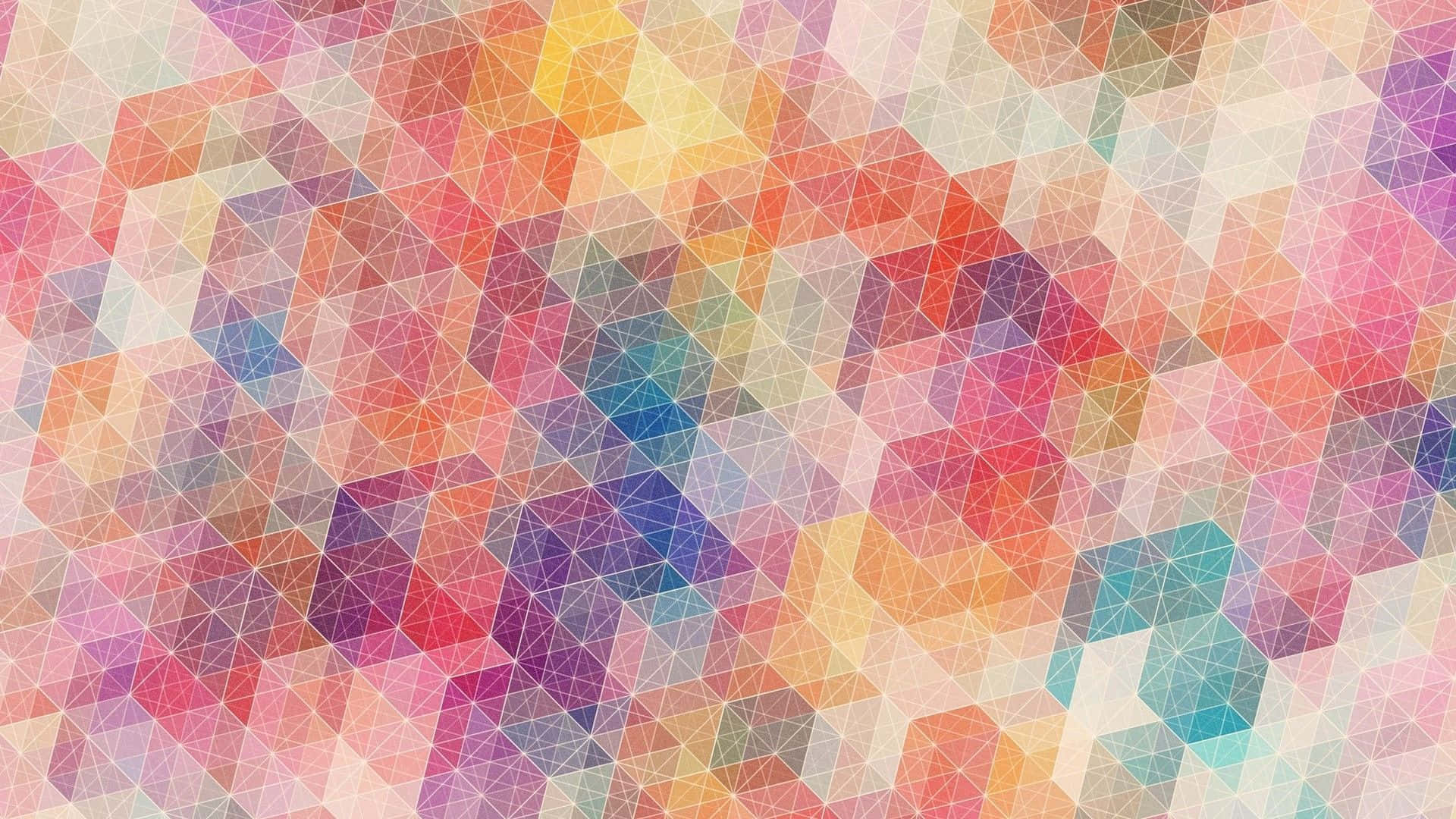 geometric desktop, vibrant abstract pattern, overlapping colorful triangles, Full HD Desktop Wallpaper