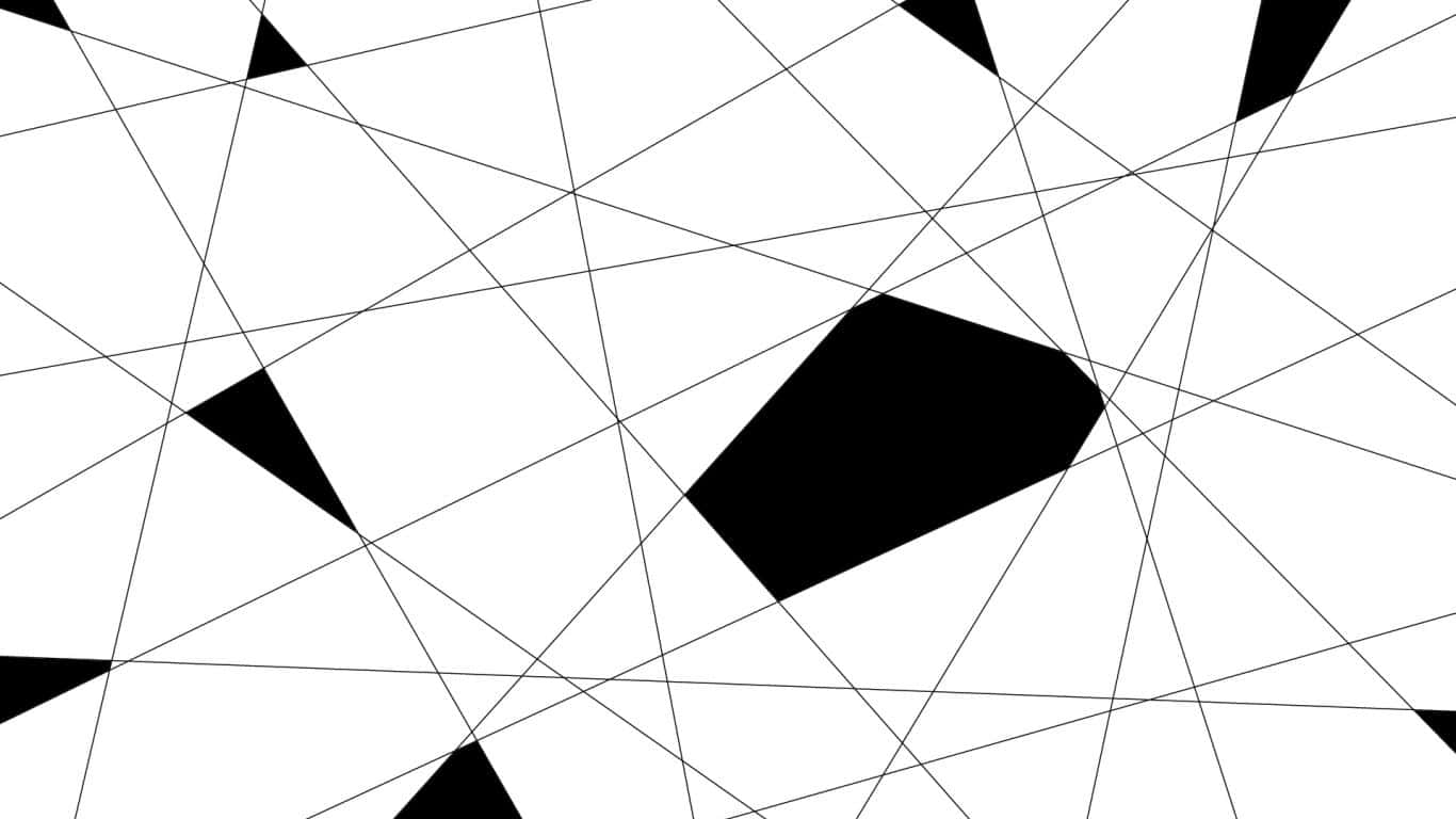 black and white, abstract pattern, triangles, HD Desktop Wallpaper