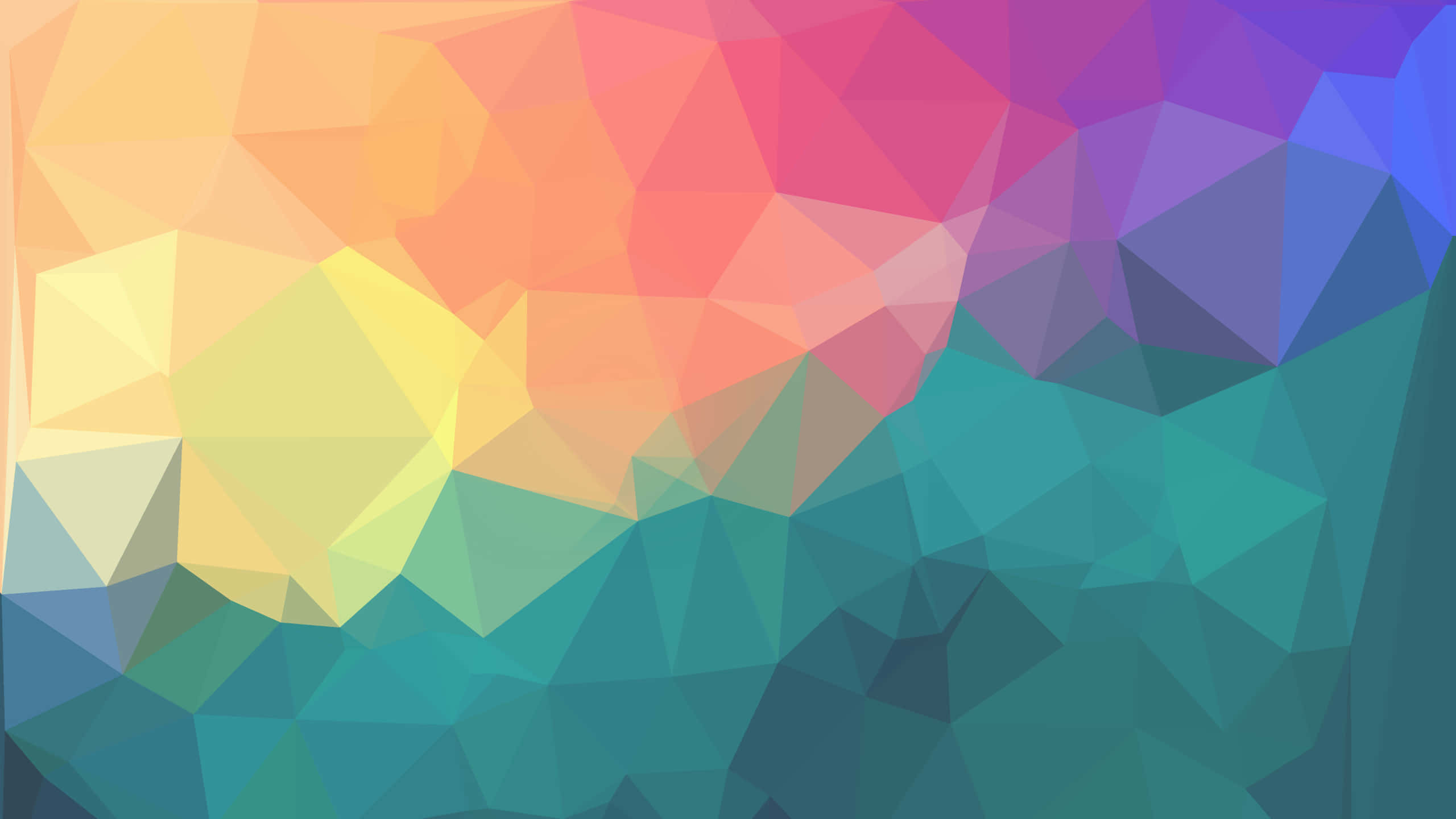 geometric desktop, futuristic digital landscape, vibrant geometric polygonal pattern, 2K Desktop Wallpaper