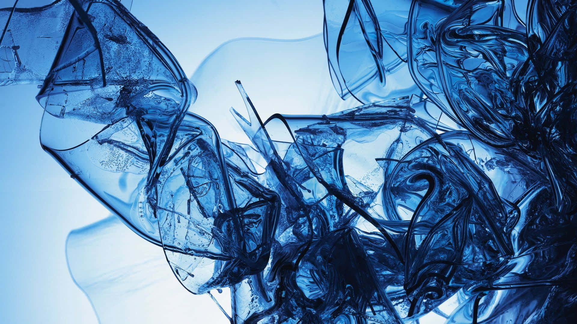 abstract desktop, Geometrical Art, blue glass shards, Full HD Desktop Wallpaper