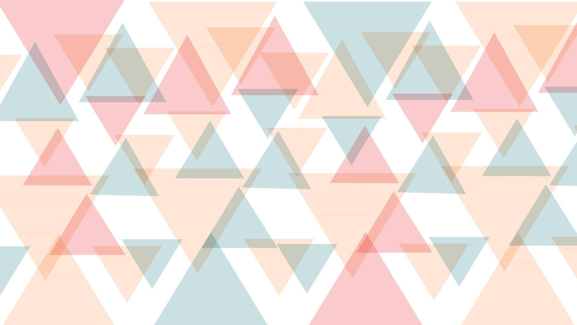 geometric triangle, pastel, soft pink, Full HD Desktop Wallpaper