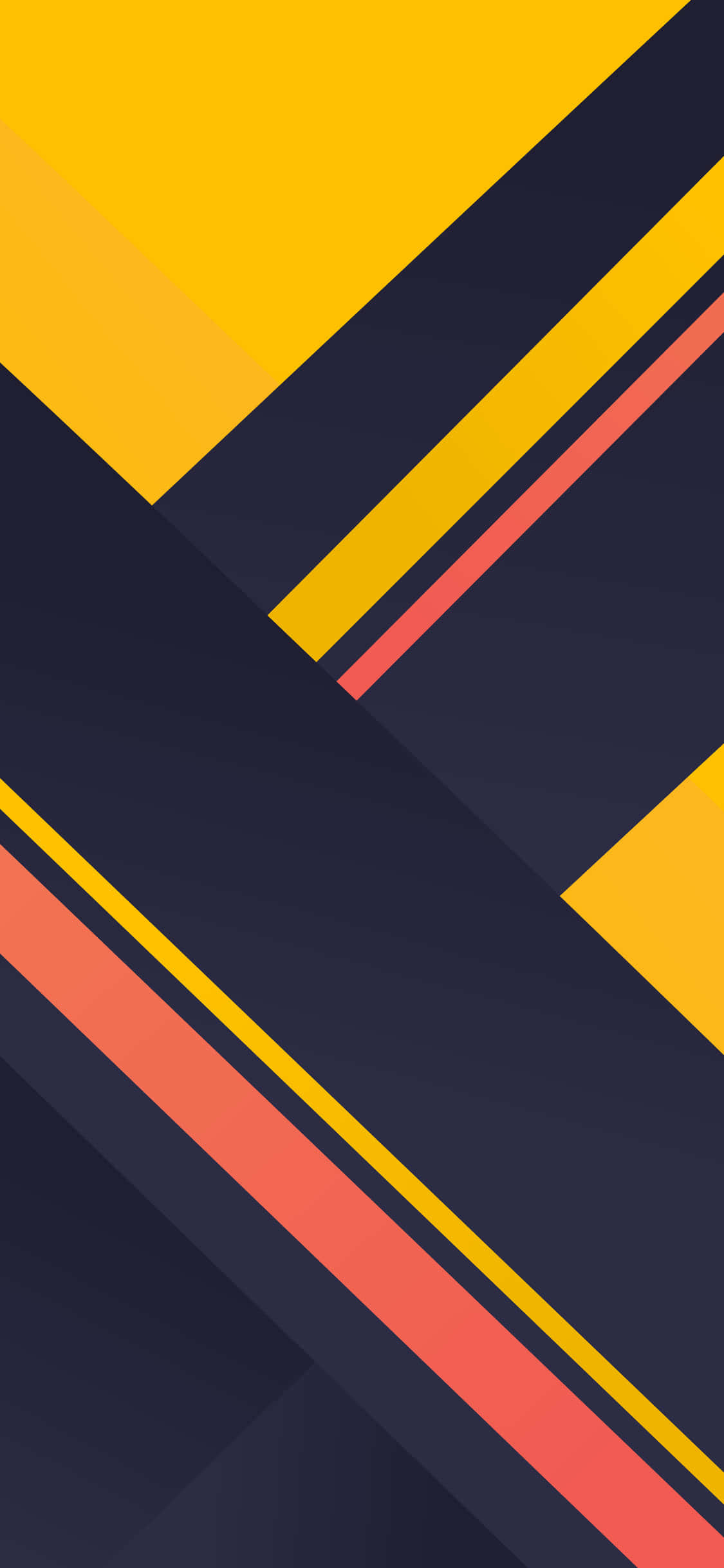 Geometric iPhone, yellow coral, navy blue, Full HD Phone Wallpaper