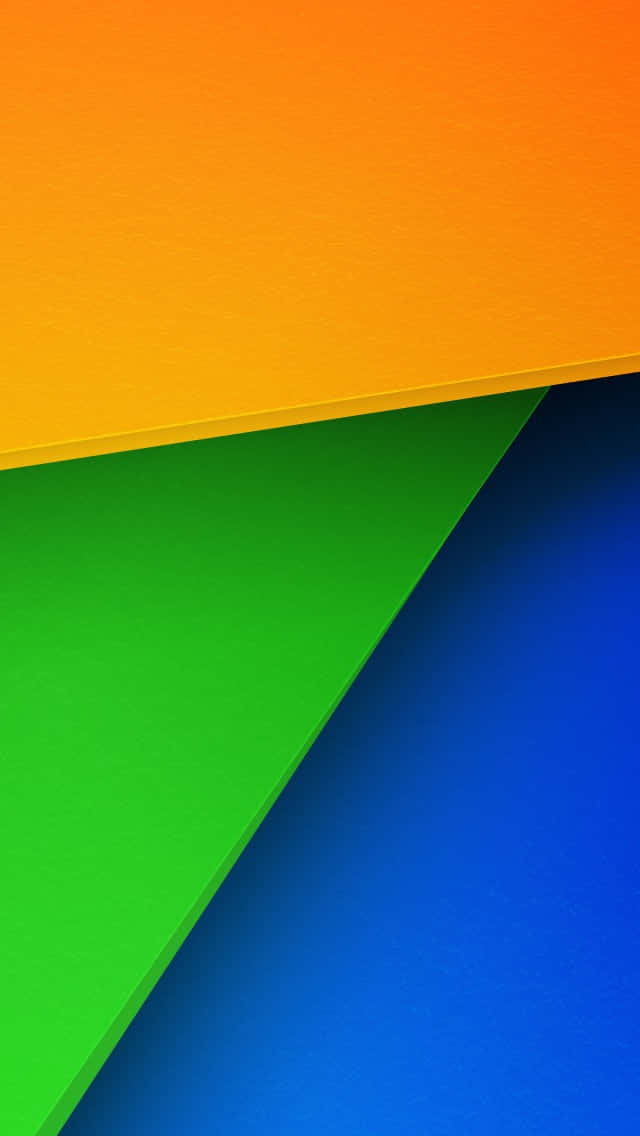 geometric iPhone, orange, green, SD Phone Wallpaper