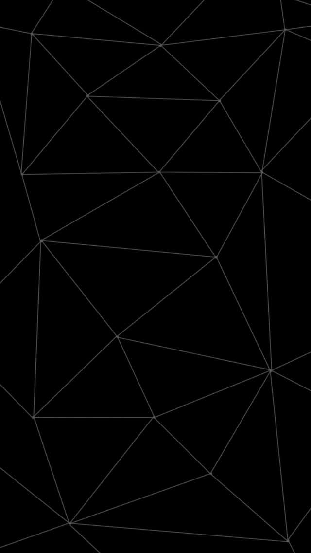 Geometric iPhone, black background, white geometric lines, SD Phone Wallpaper