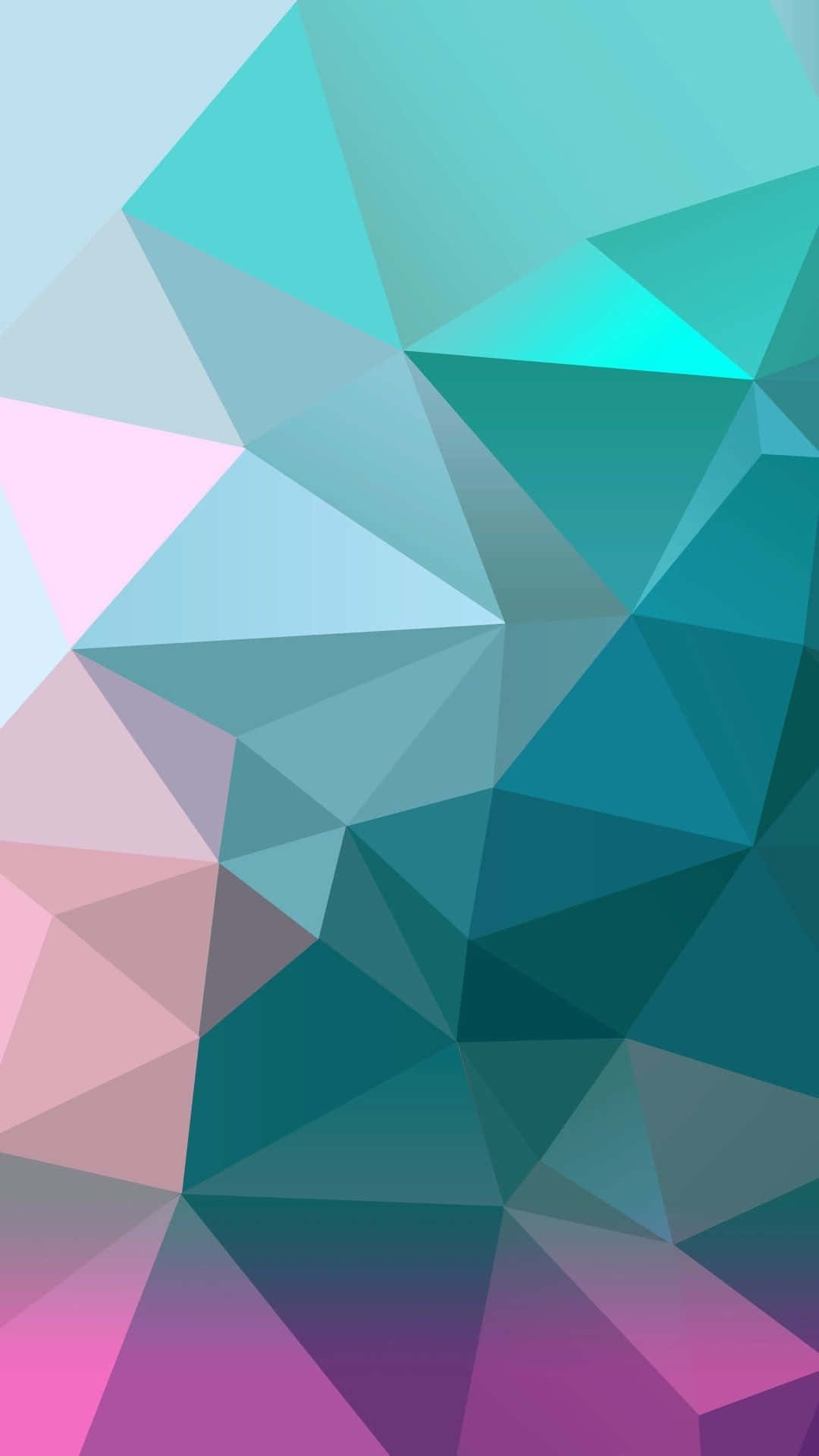Geometric iPhone, teal, pink, Full HD Phone Wallpaper