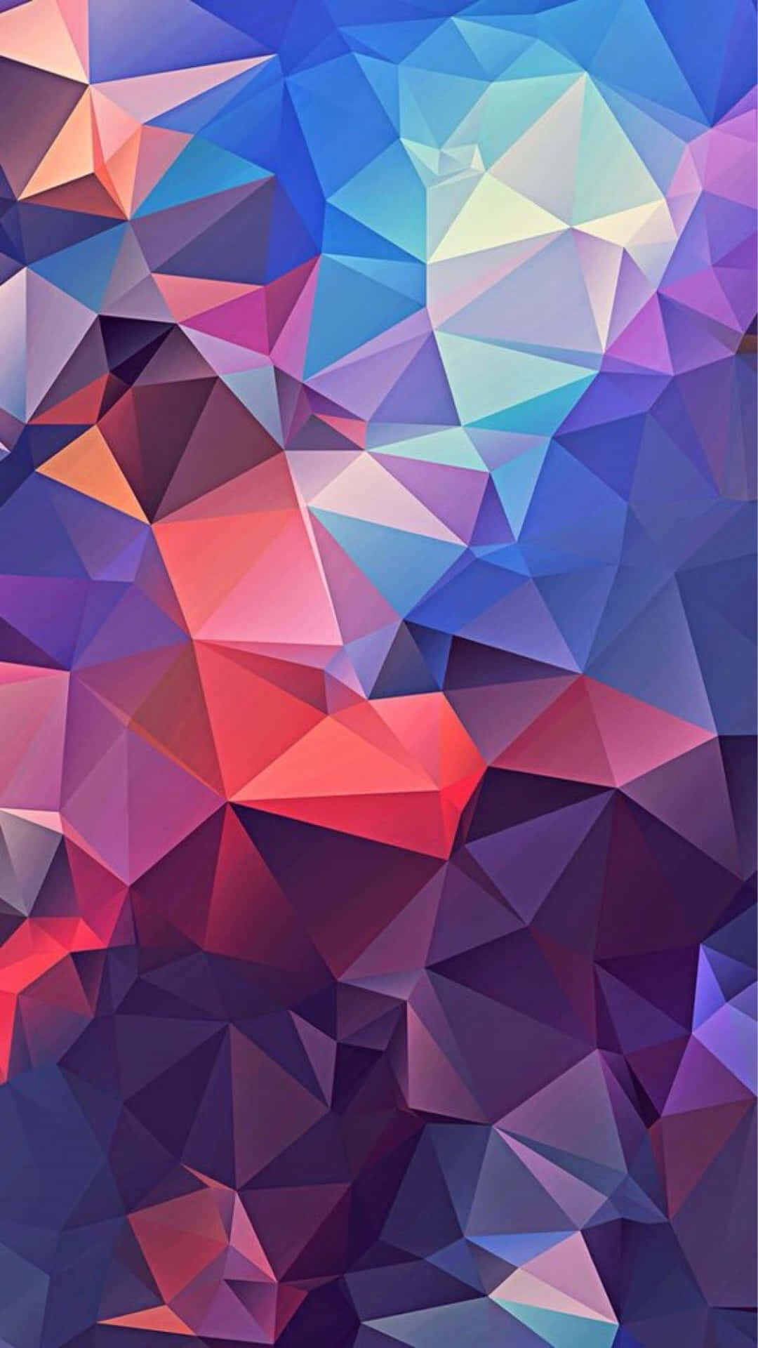 iPhone, geometric triangles, gradient hues, Full HD Phone Wallpaper