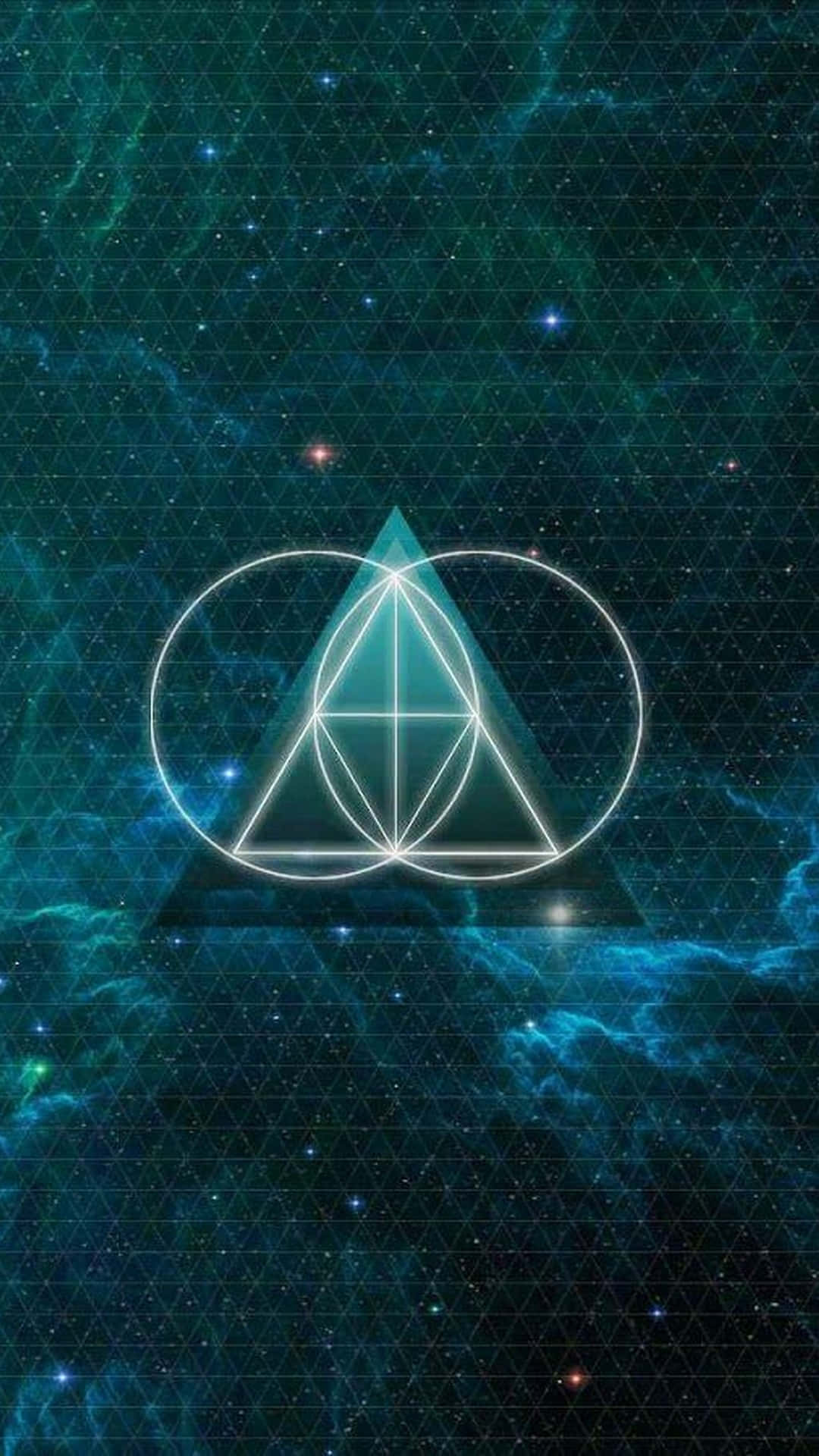 geometric iphone, triangle, circle, Full HD Phone Wallpaper