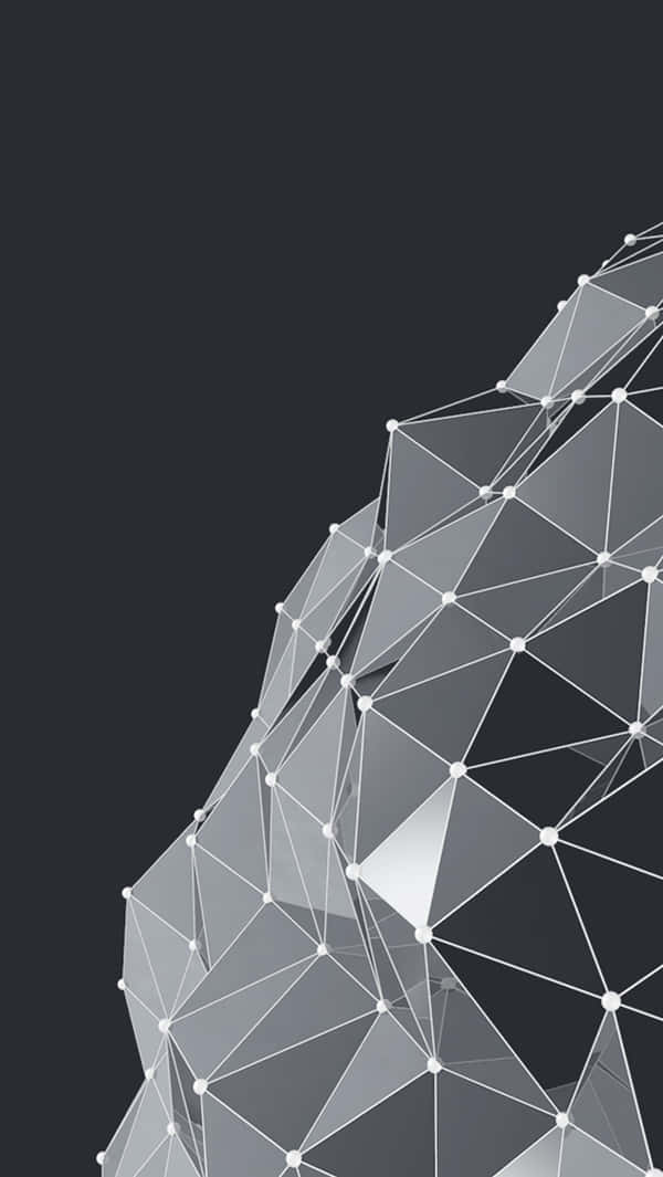 geometric iPhone, iPhone Home Screen, glowing nodes, SD Phone Wallpaper