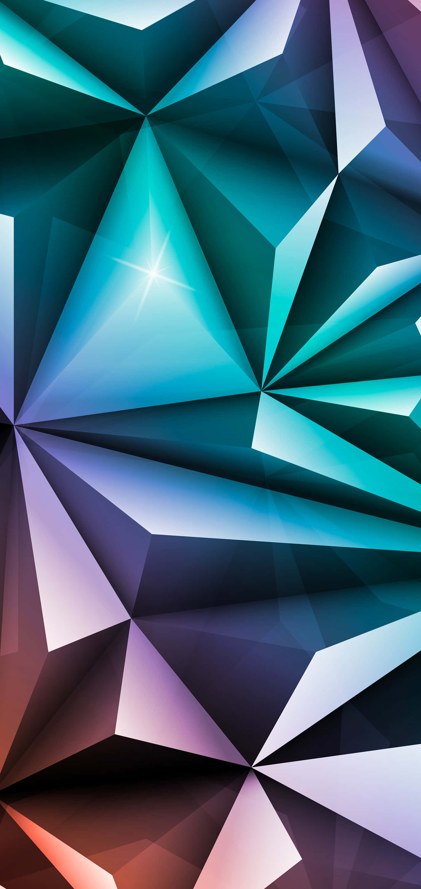 geometric iPhone, teal, purple, 2K Phone Wallpaper