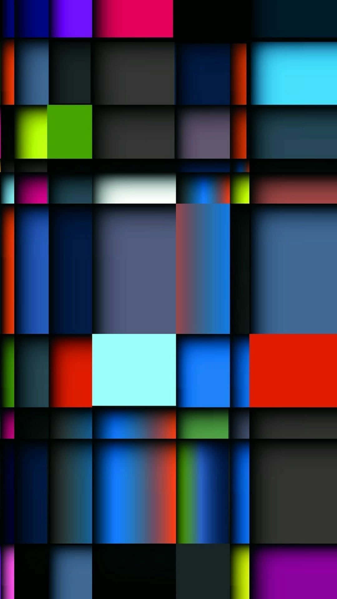 Geometric iPhone, vibrant colored squares, rectangles, Full HD Phone Wallpaper