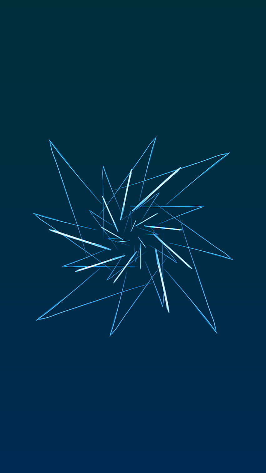 geometric iPhone, glowing blue, geometric starburst, HD Phone Wallpaper