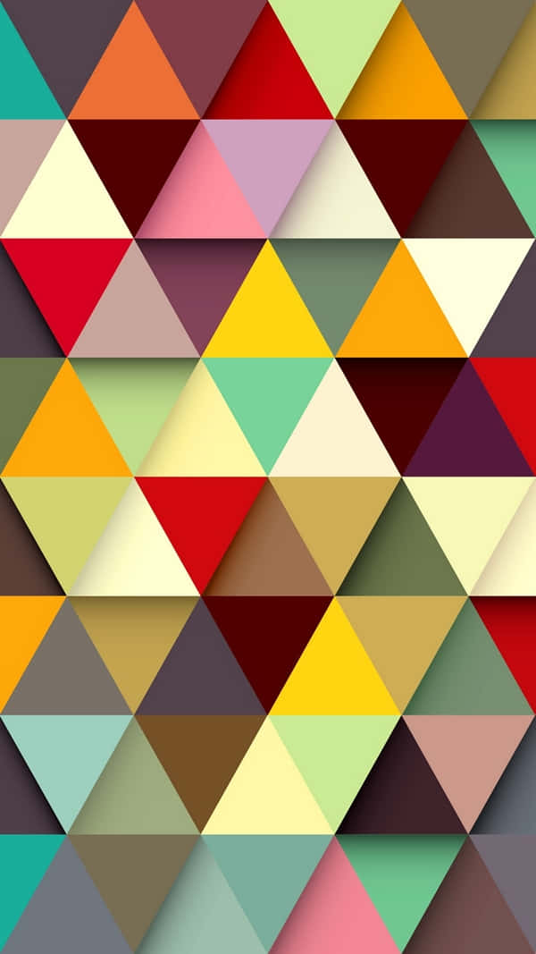 geometric iphone, colorful triangles, dynamic abstract pattern, SD Phone Wallpaper