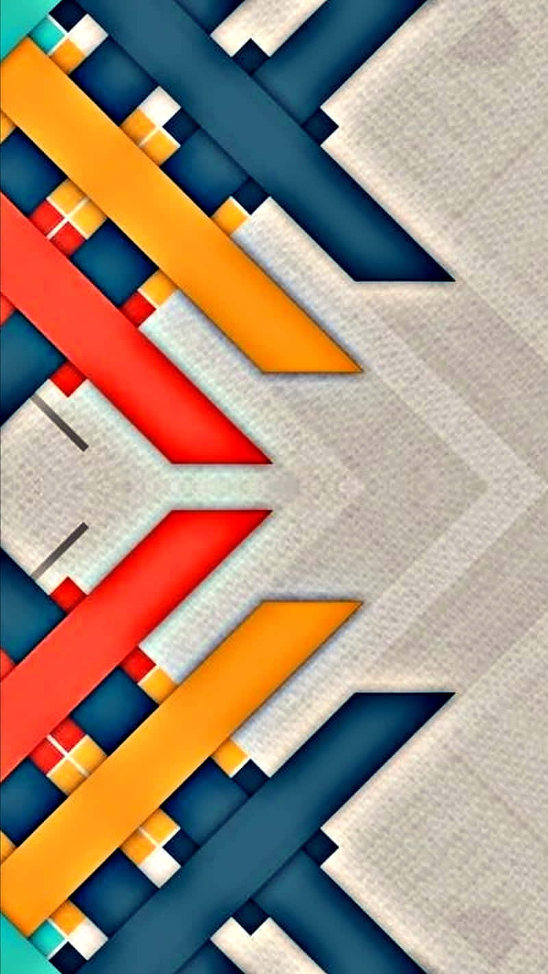 Geometric iPhone, red, orange, HD Phone Wallpaper