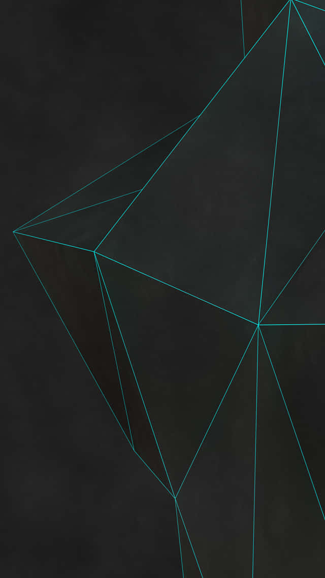 iPhone, geometric patterns, glowing cyan lines, SD Phone Wallpaper