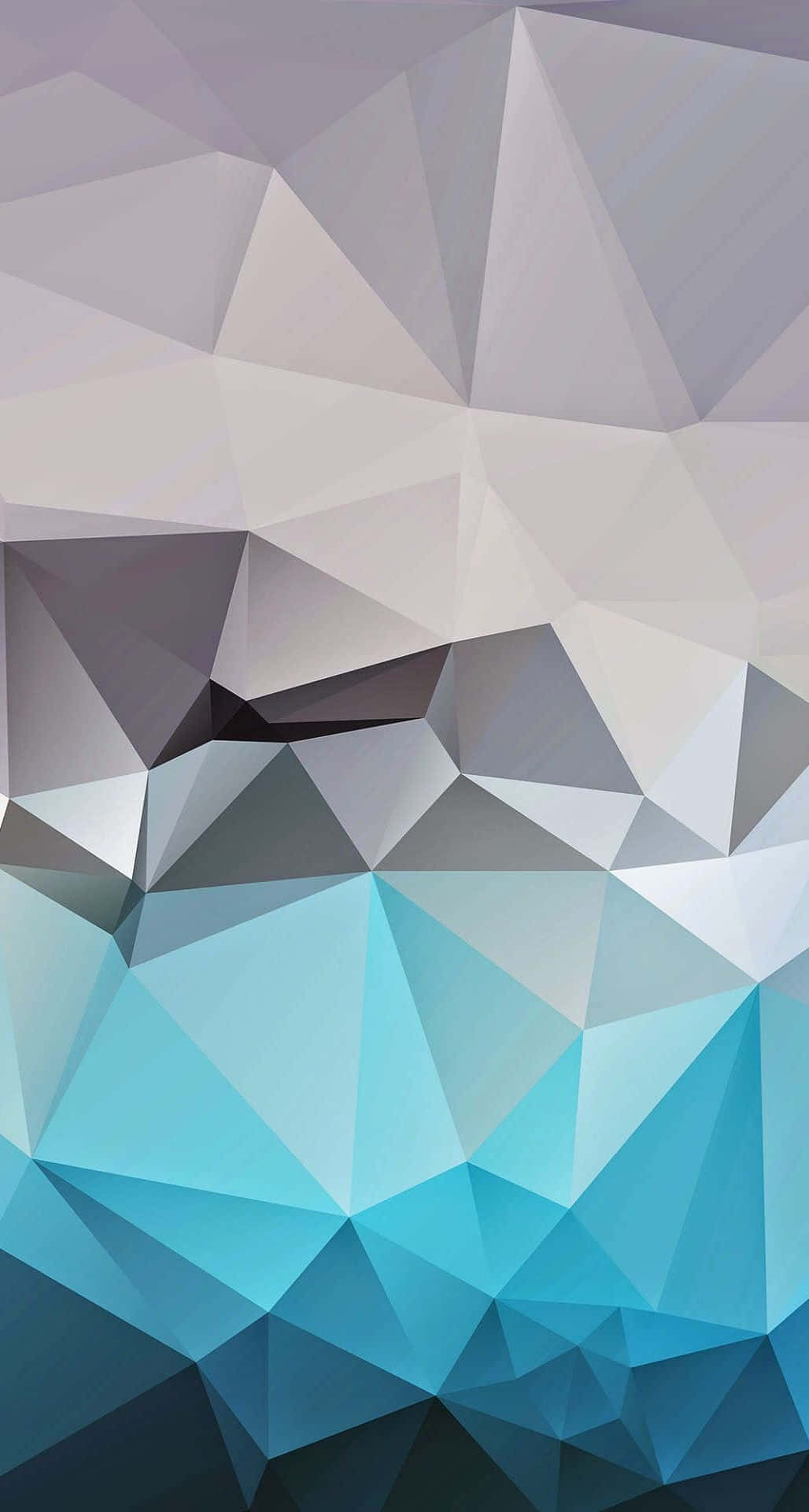 Geometric iPhone, triangular facets, gray, Full HD Phone Wallpaper