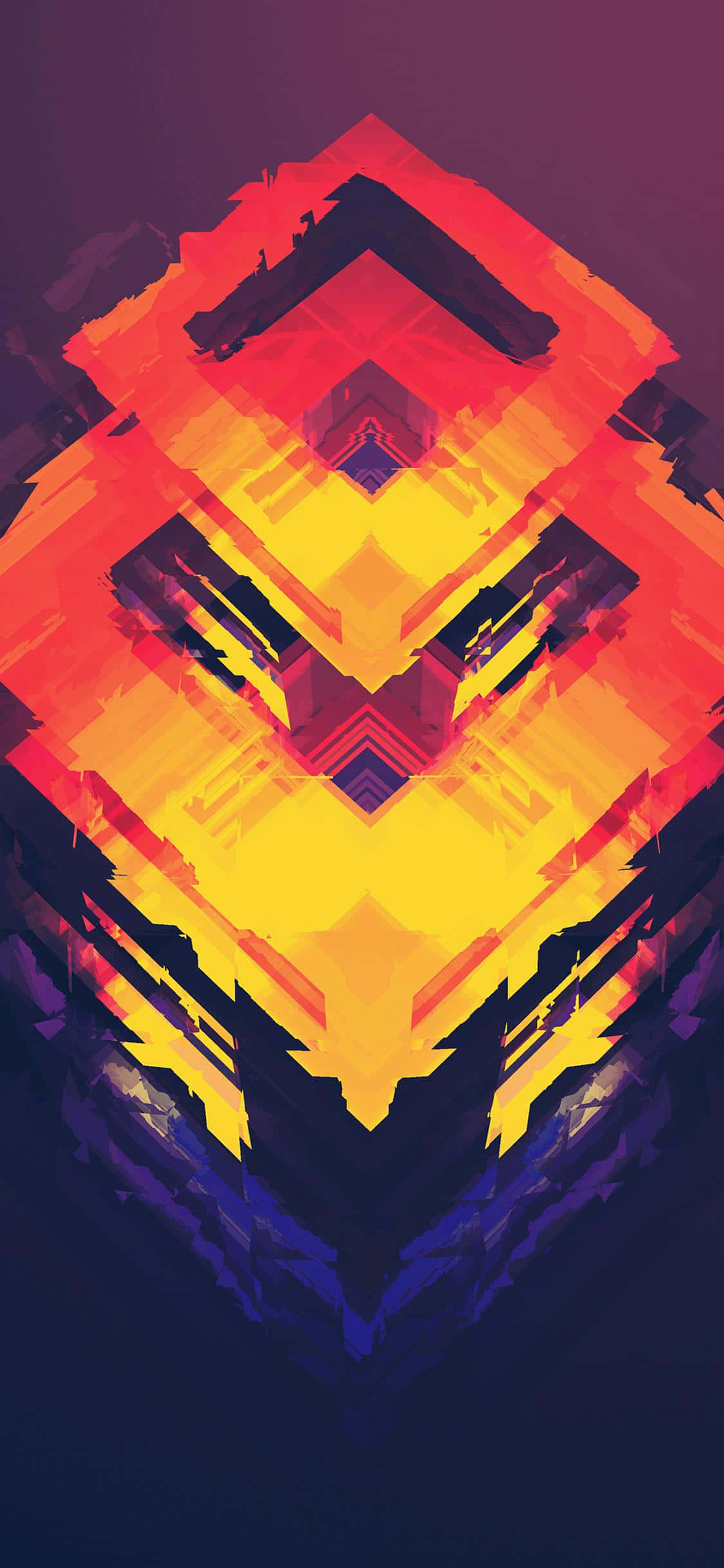 colorful abstract image, square, vibrant abstract geometric shapes, Full HD Phone Wallpaper