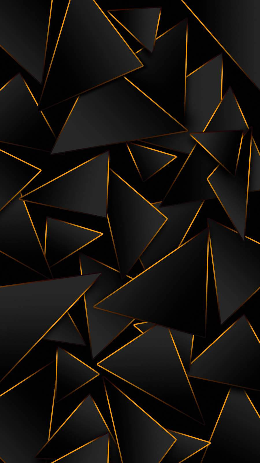 3d iPhone, black, gold, HD Phone Wallpaper