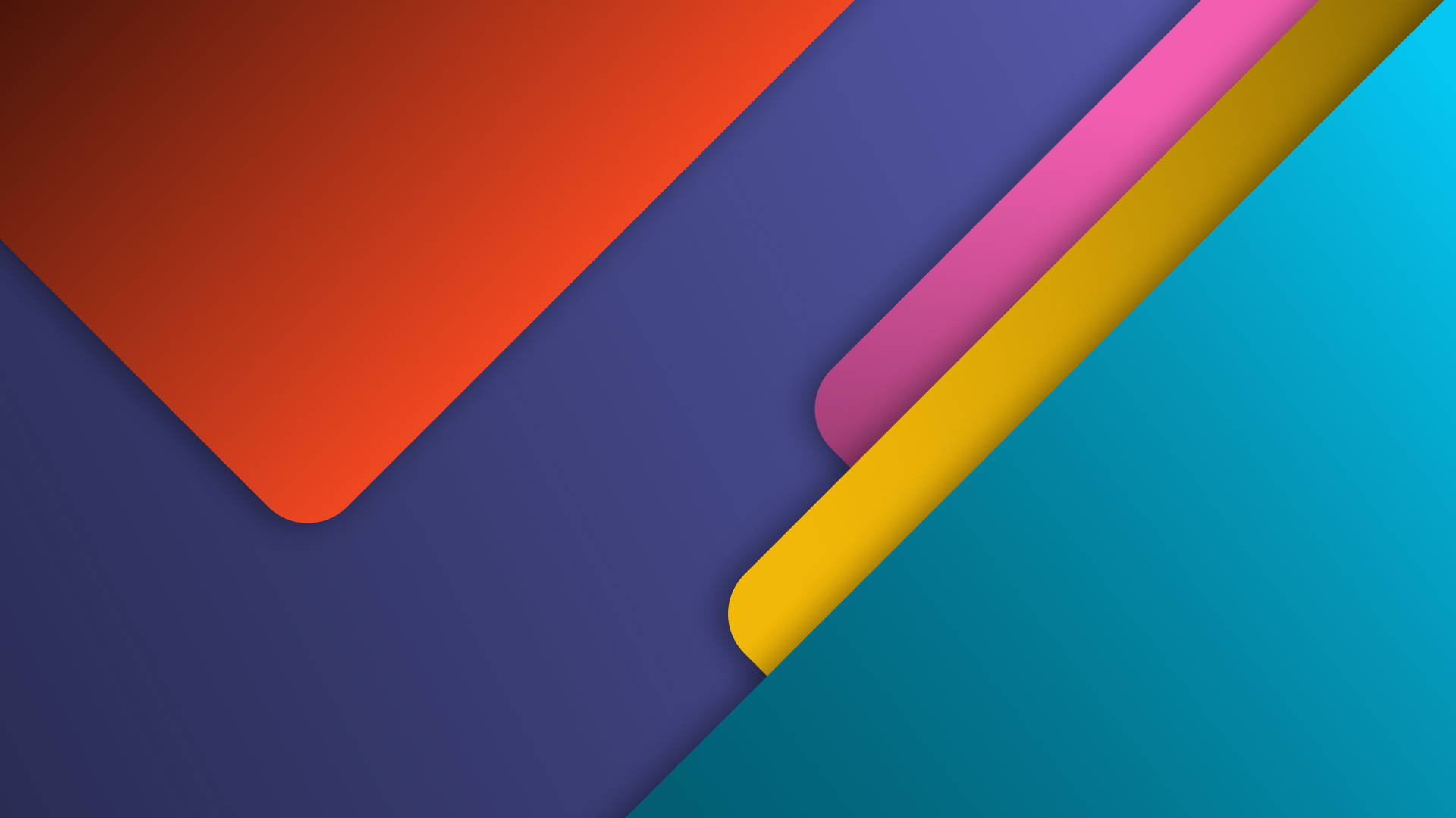 rounded rectangles, material design, orange, Full HD Desktop Wallpaper