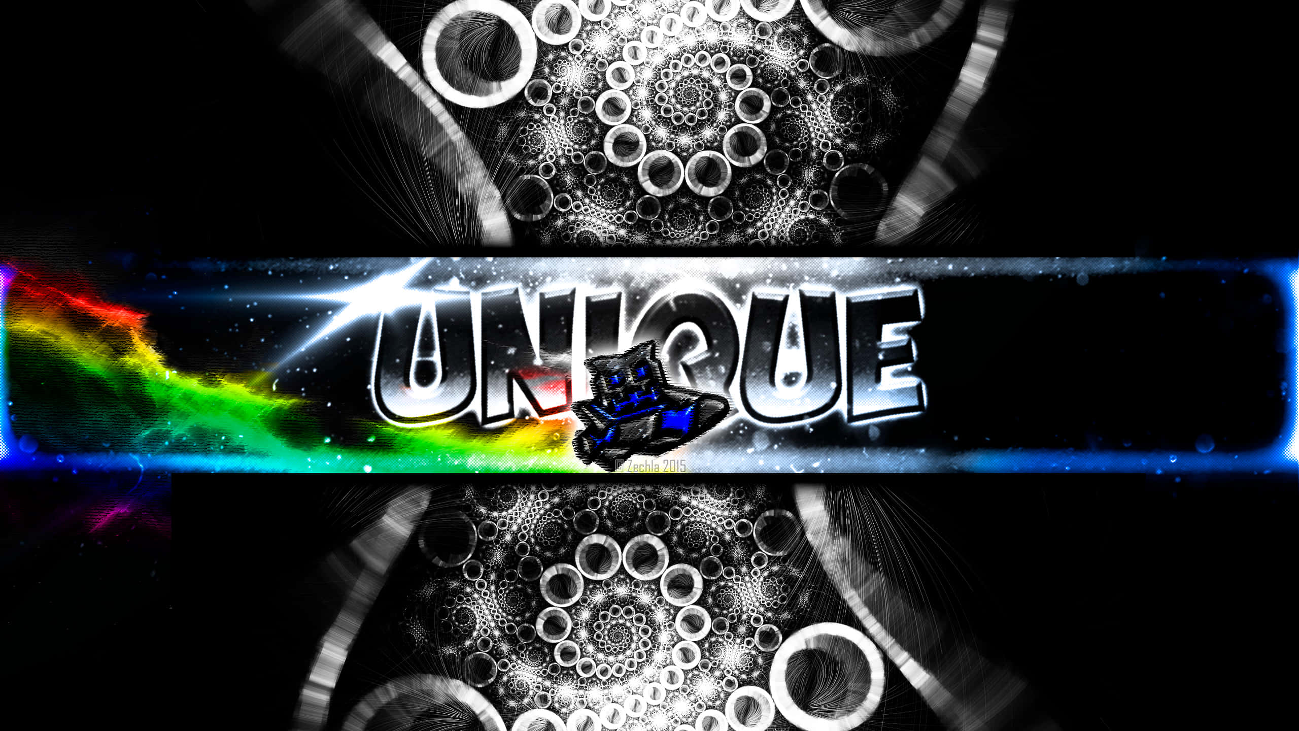 Geometry Dash, UNIQUE, chrome letters, 2K Desktop Wallpaper