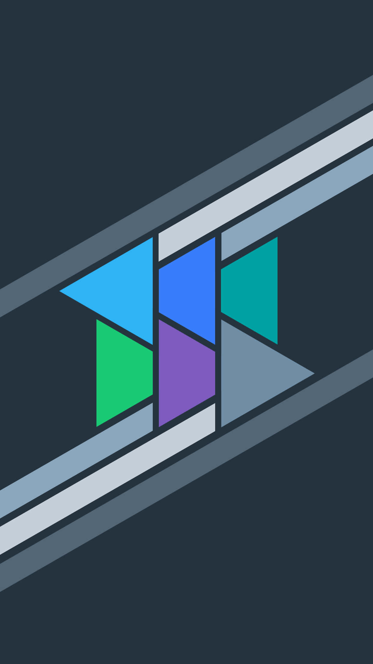 Geometry Dash, colorful triangles, stripes, Full HD Phone Wallpaper