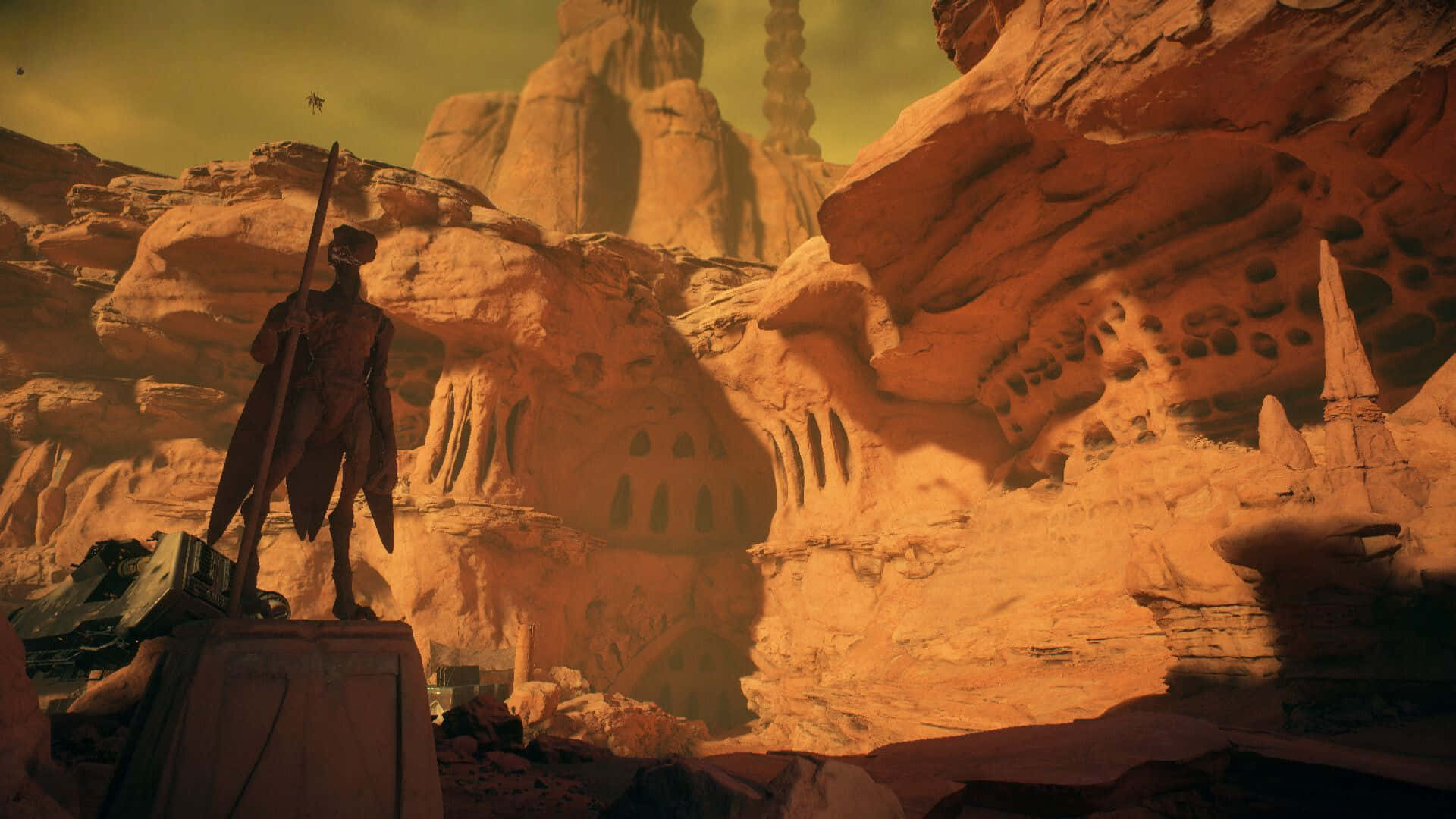 Geonosis, ruin, alien canyon, Full HD Desktop Wallpaper