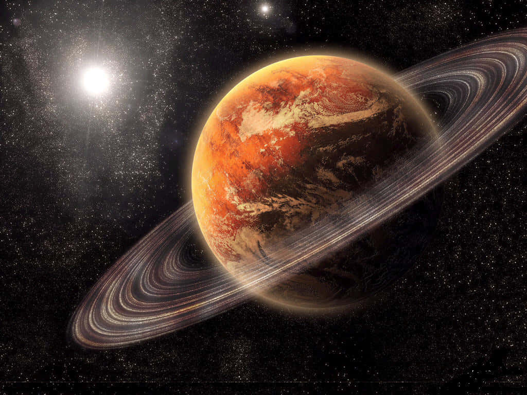 Geonosis, orange planet, swirling clouds, SD Desktop Wallpaper